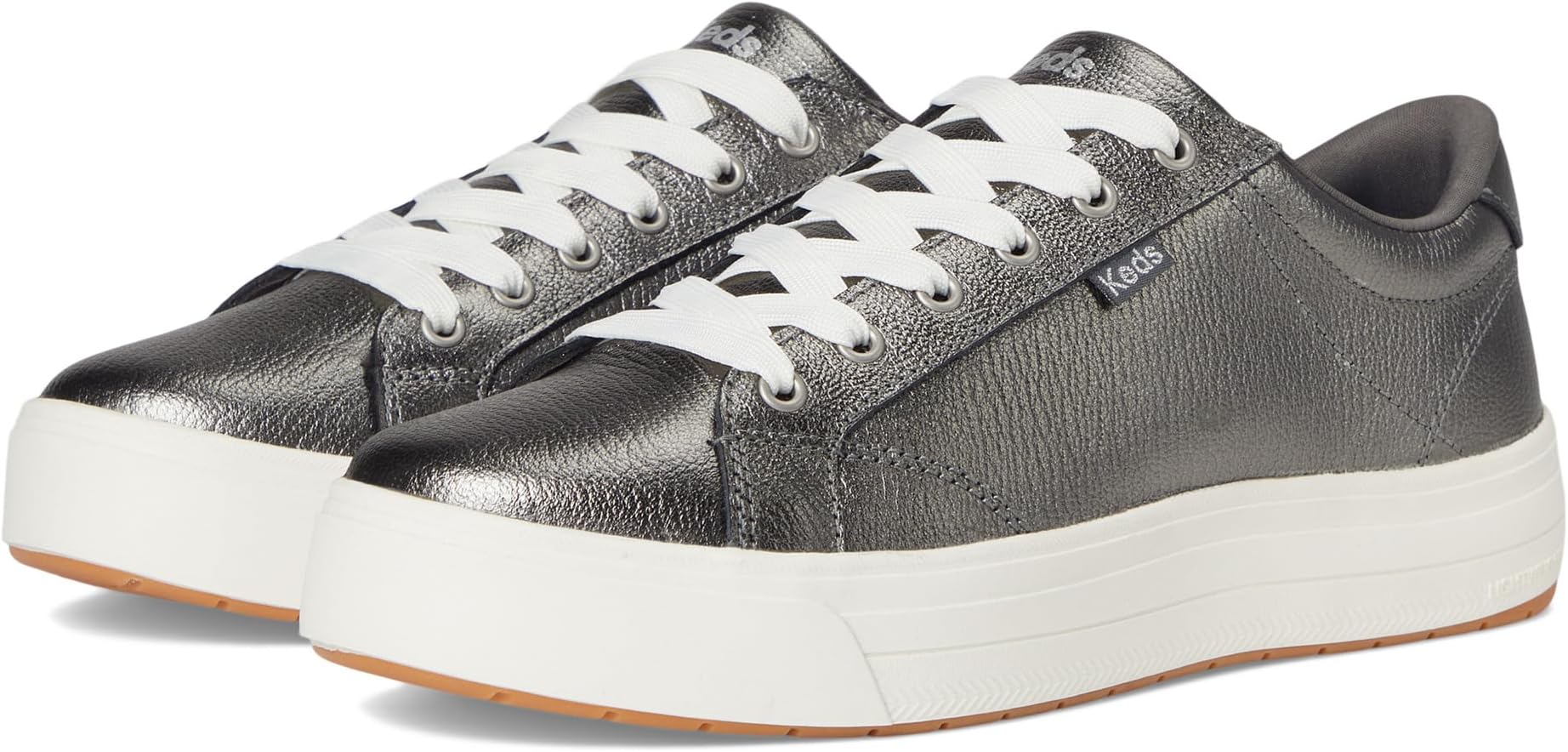 Кроссовки Keds Park Lace Up, цвет Gunmetal Metallic Leather