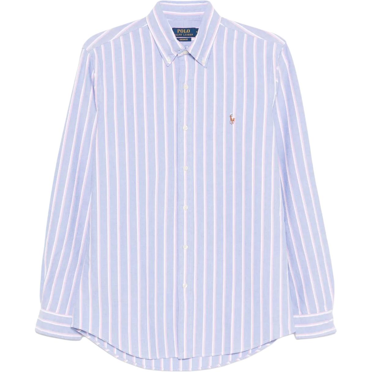 

Полосатая рубашка Polo Ralph Lauren, светло-голубой