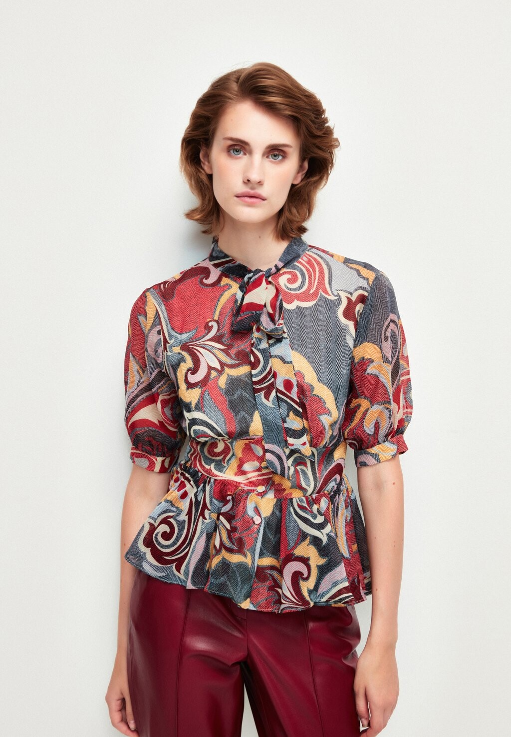 

Блузка TIED COLLAR , adL, цвет printed anthracite