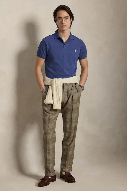Поло хлопок Polo Ralph Lauren, синий — фото 3