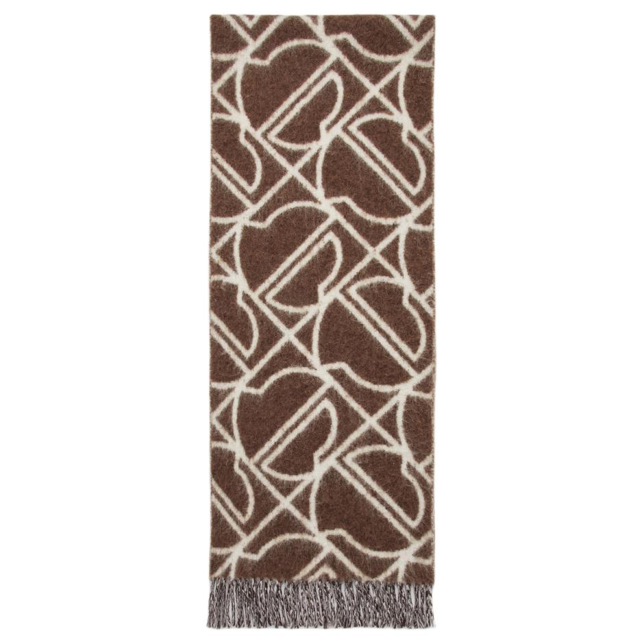 

Moncler Шерстяной вязаный шарф женский коричневый, Brown