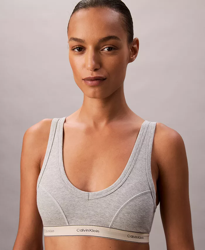 

Женский бюстгальтер-бралетт Heritage Cotton на легкой подкладке QF8594 Calvin Klein, серый