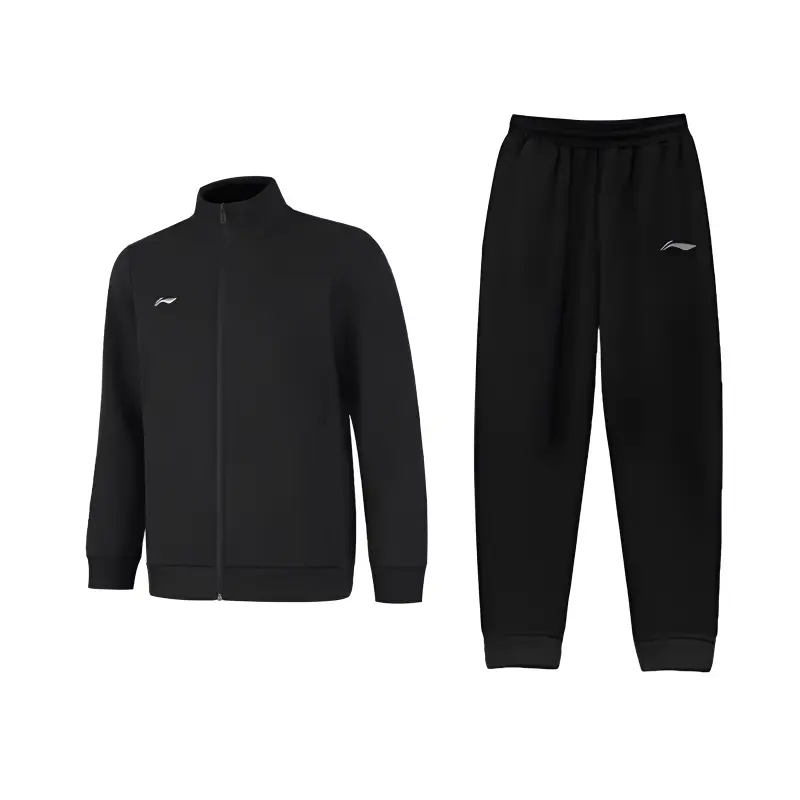 

Li Ning Casual Sportswear Unisex Li-Ning, черный cardigan hoodless sweatshirt+черный cuffed sweatpants