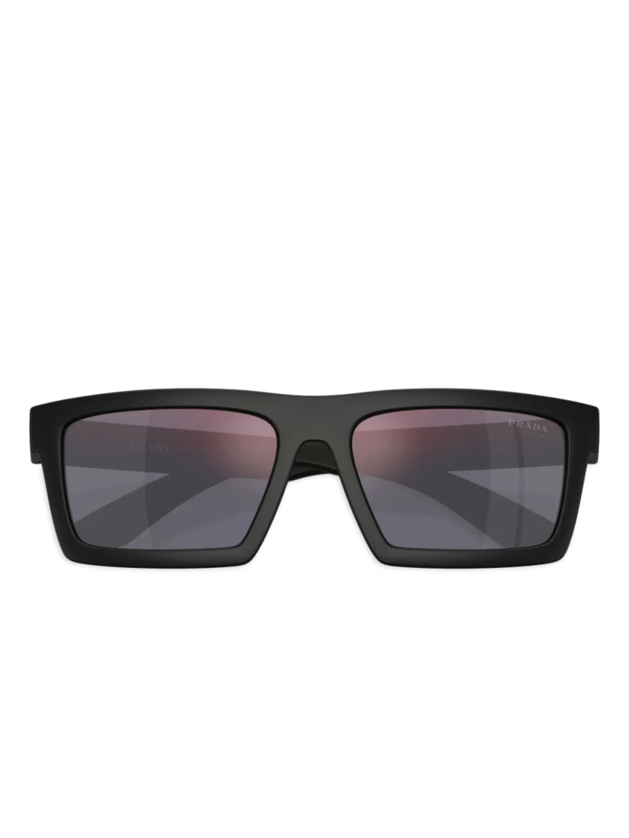Prada Linea Rossa rectangle-frame солнцезащитные очки, черный — фото 3