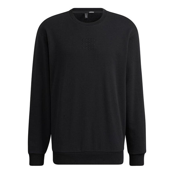 

Толстовка Men's adidas neo Ce C+ Swt Embroidered Logo Pullover Round Neck Sports Black, мультиколор