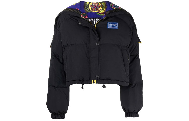 

VERSACE JEANS COUTURE Пуховик женский черный, Black