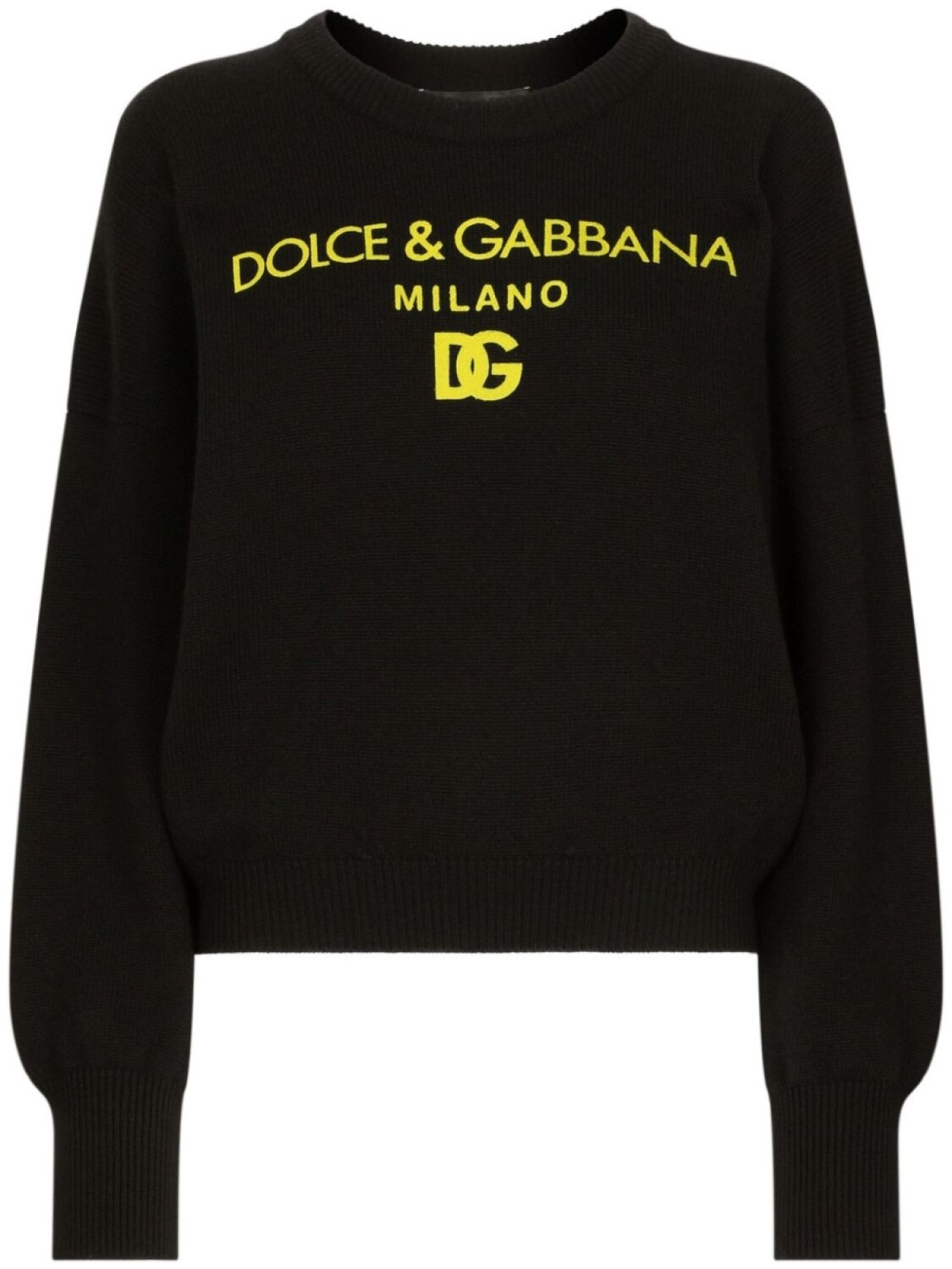 

Dolce & Gabbana кашемировый джемпер с логотипом, черный