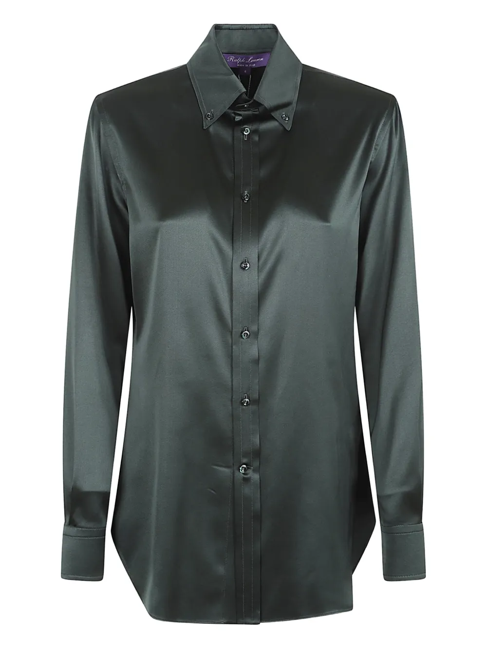 

Шелковый топ на пуговицах Polo Ralph Lauren, зеленый