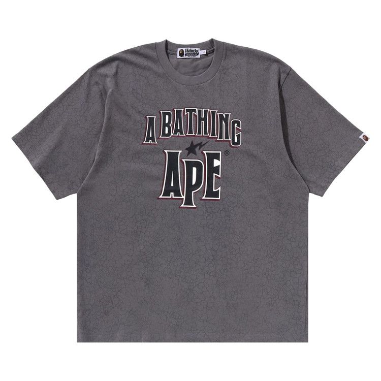 

Футболка BAPE Crack Print Pattern Logo Relaxed Fit Tee, Black