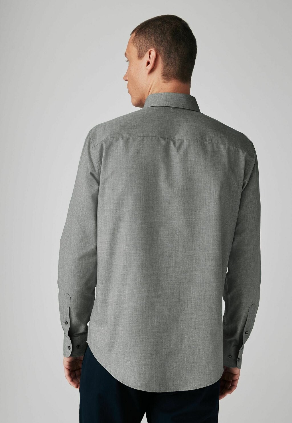 REGULAR FIT Easy Iron Oxford Fit. Next, Рубашка серый меланж — фото 2