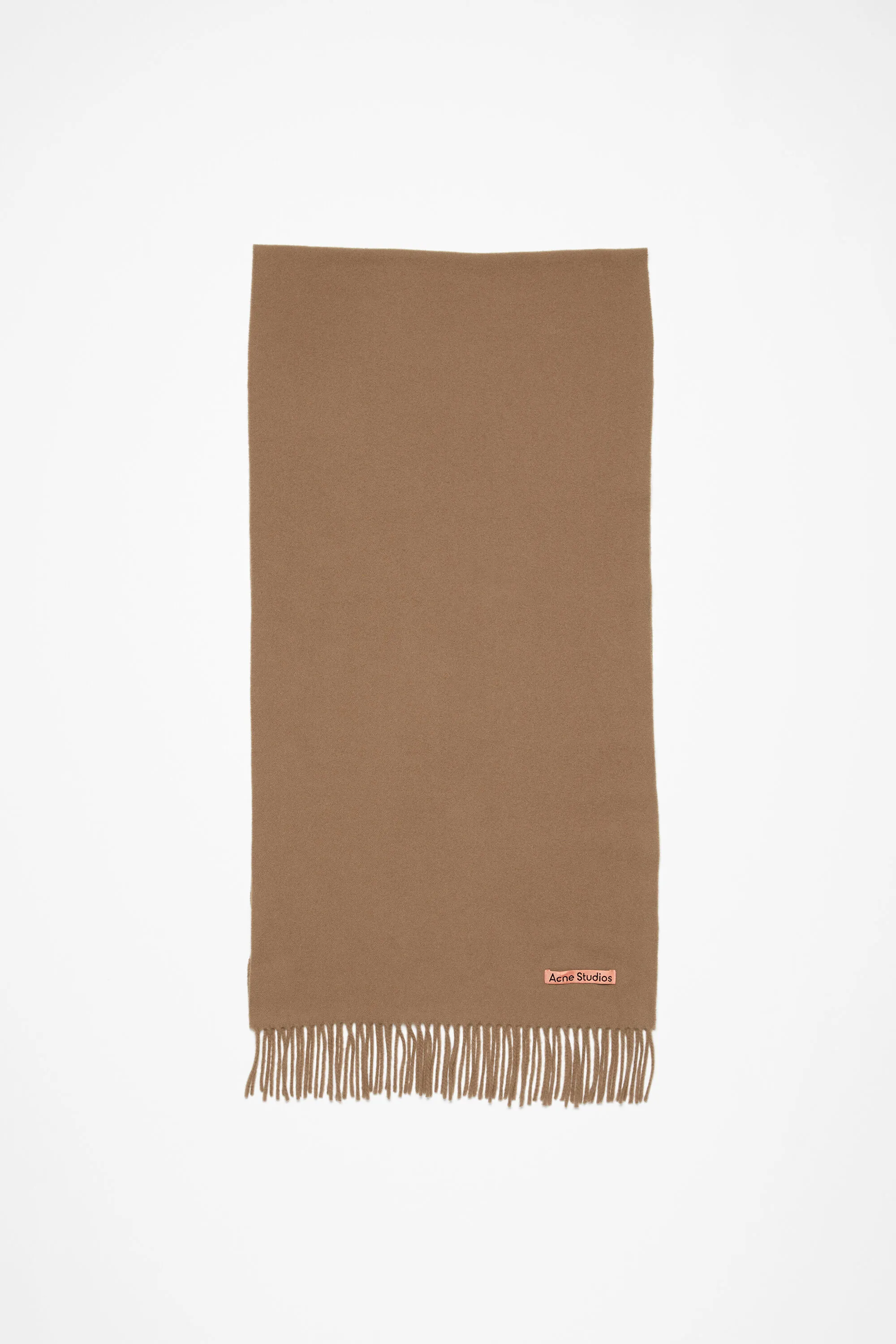 

Шерстяной шарф с бахромой – узкий Acne Studios, Caramel brown