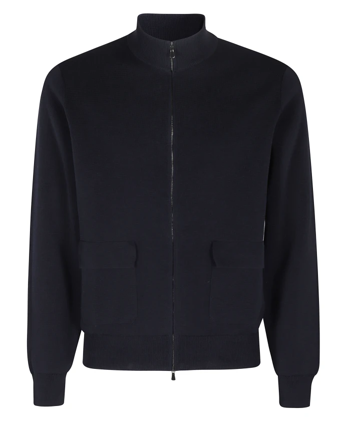 

Хлопковая куртка на молнии с двумя карманами Filippo De Laurentiis, синий