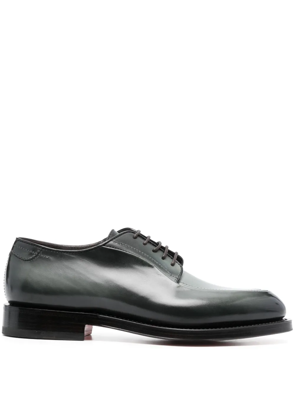 

Туфли дерби с миндалевидным носком Santoni, зеленый