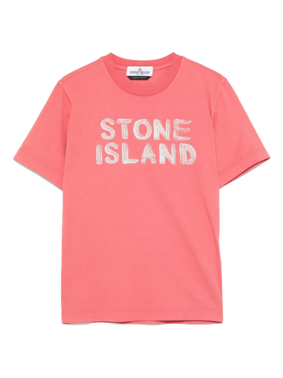 

Футболка с логотипом Stone Island Junior, розовый