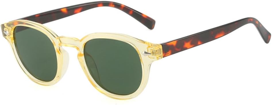 

Солнцезащитные очки UV400 с овальными заклепками и прозрачными градиентными линзами для женщин и мужчин, для бега и занятий спортом на открытом воздухе UYPTK, Yellow Leopard Green