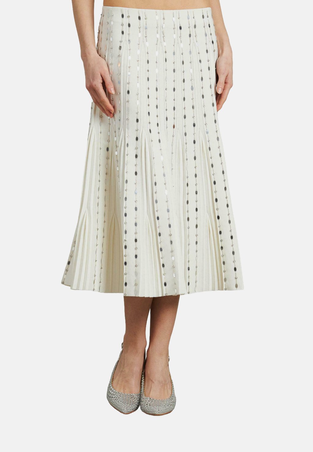

Юбка плиссированная CON DETALLES - A-line skirt Alma en Pena, белый
