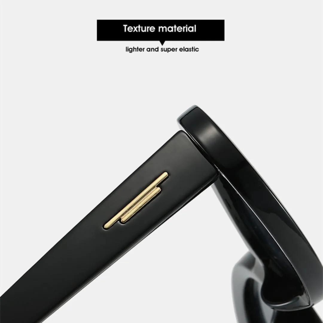 

Популярные модные маленькие овальные солнцезащитные очки для женщин, солнцезащитные очки UV400, винтажные, панк, мужские, с заклепками, трендовые UATXTAU, Black Red