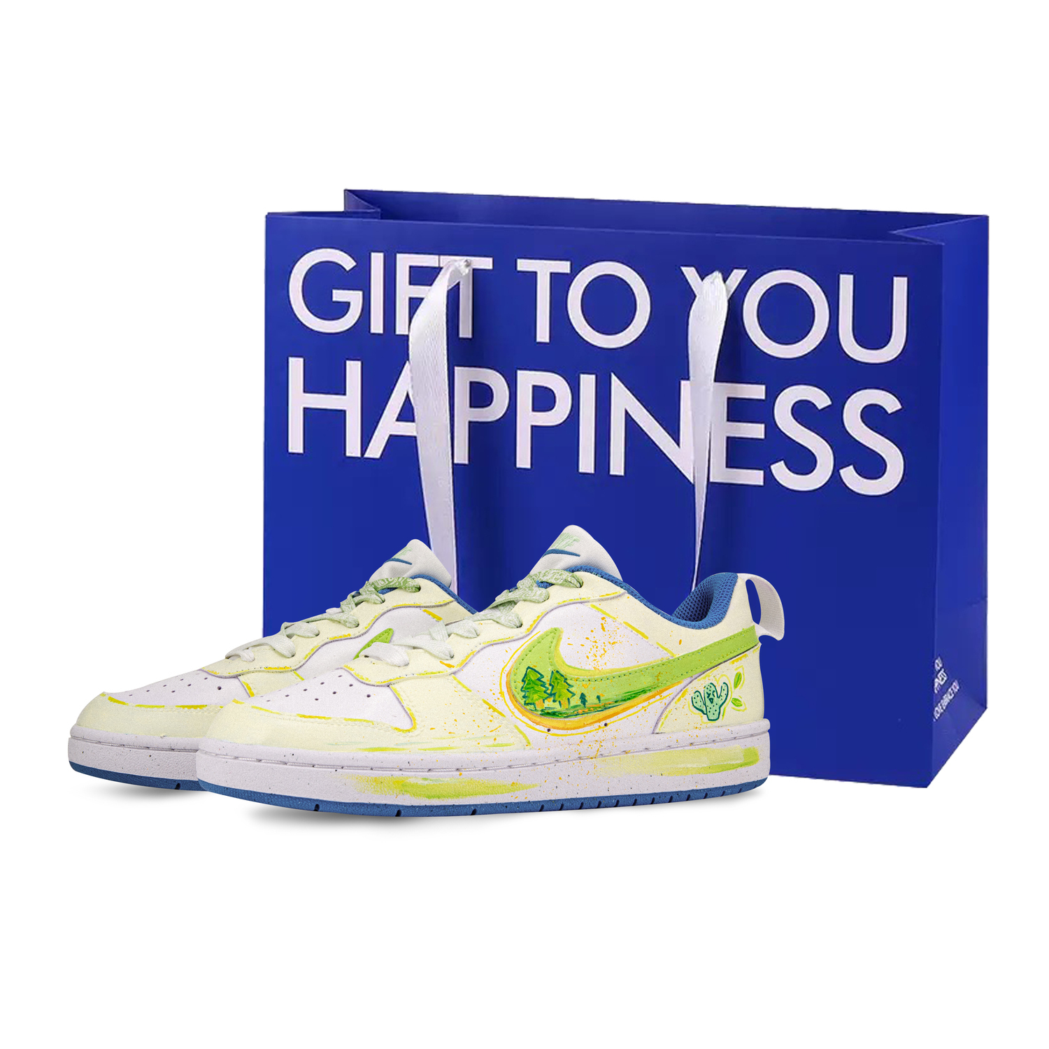 

Детские скейтерские кеды Court Borough Nike, зеленый