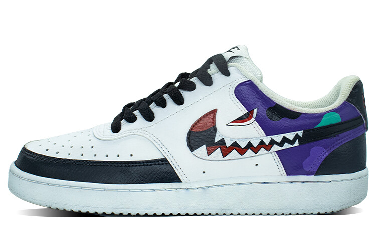

Кроссовки Nike Court Vision Skateboarding Shoes Men Low-top White/purple, фиолетовый