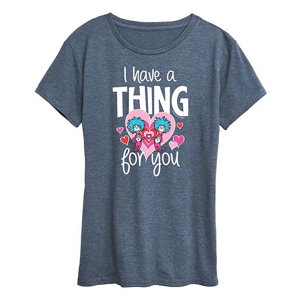 

Футболка Women's i have a thing for you graphic Dr. Seuss, Heather Blue, Синий, Футболка Women's i have a thing for you graphic Dr. Seuss, Heather Blue