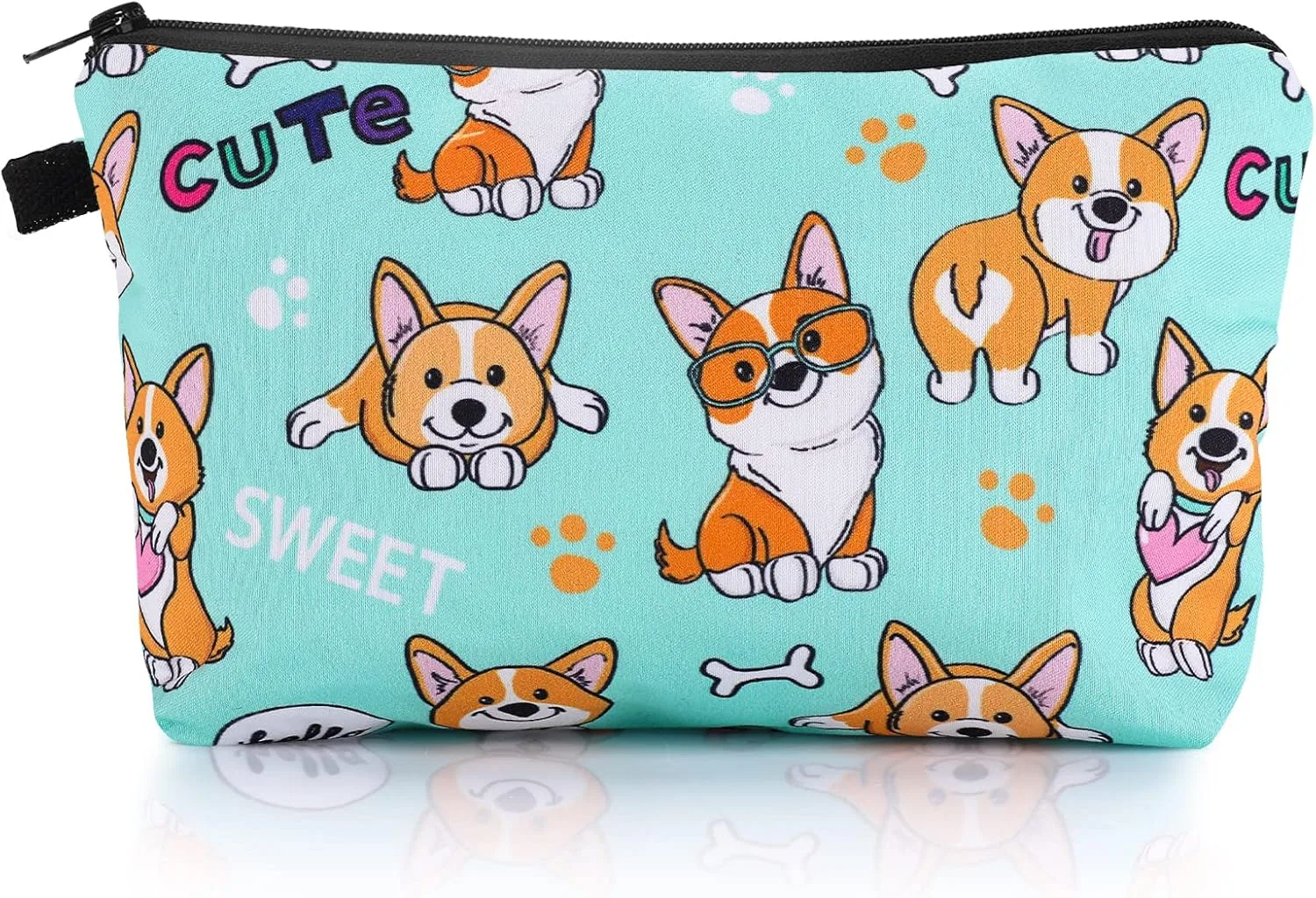 Косметичка Sibba холщовая с собачьим принтом Sibba, Shiba Pattern