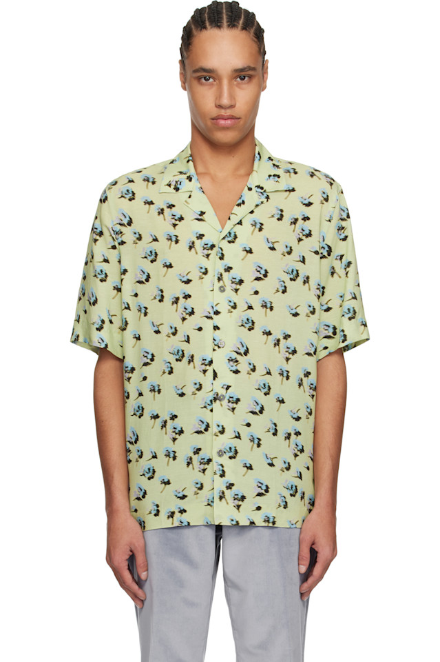 

Рубашка с коротким рукавом классического кроя Paul Smith, зеленый