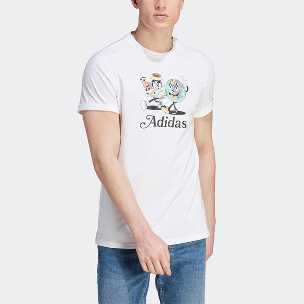 Футболка adidas originals Enjoy Summer Graphic Tee 'White', белый — фото 2