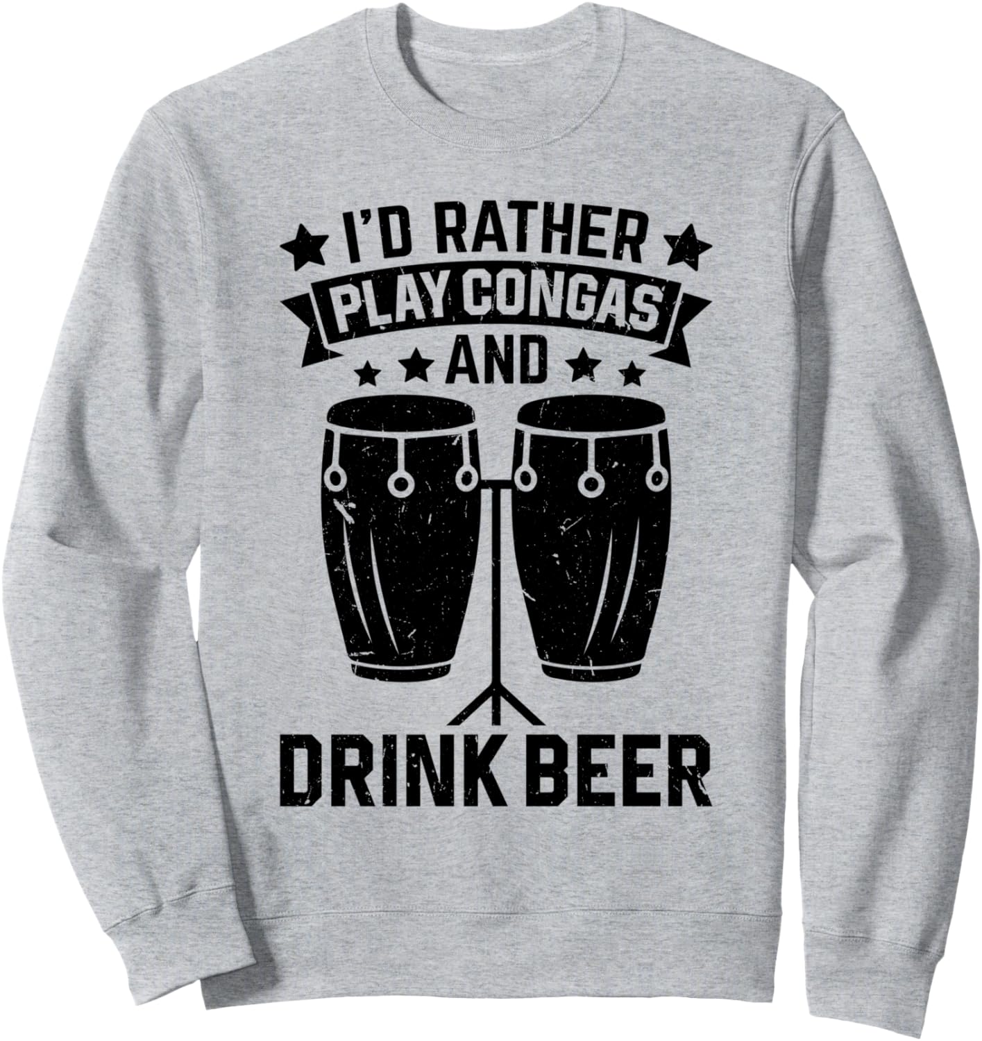 

Я хочу играть на конге и пить пиво - забавная толстовка с цитатами о конге Funny Conga Drummer Conga Drum Player, серый