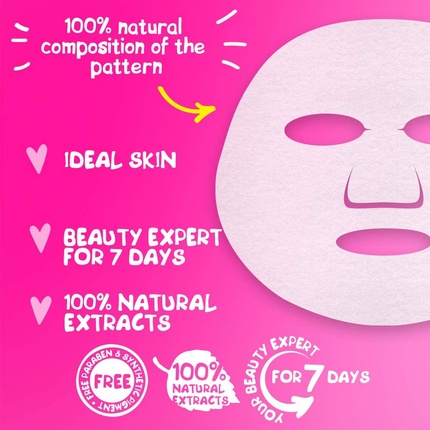 Набор 7 Days — Pamper для женщин. Маски для лица с коллагеном, маслом ши, маслом жожоба и гиалуроновой кислотой. 8 шт. x 33 г — фото 3