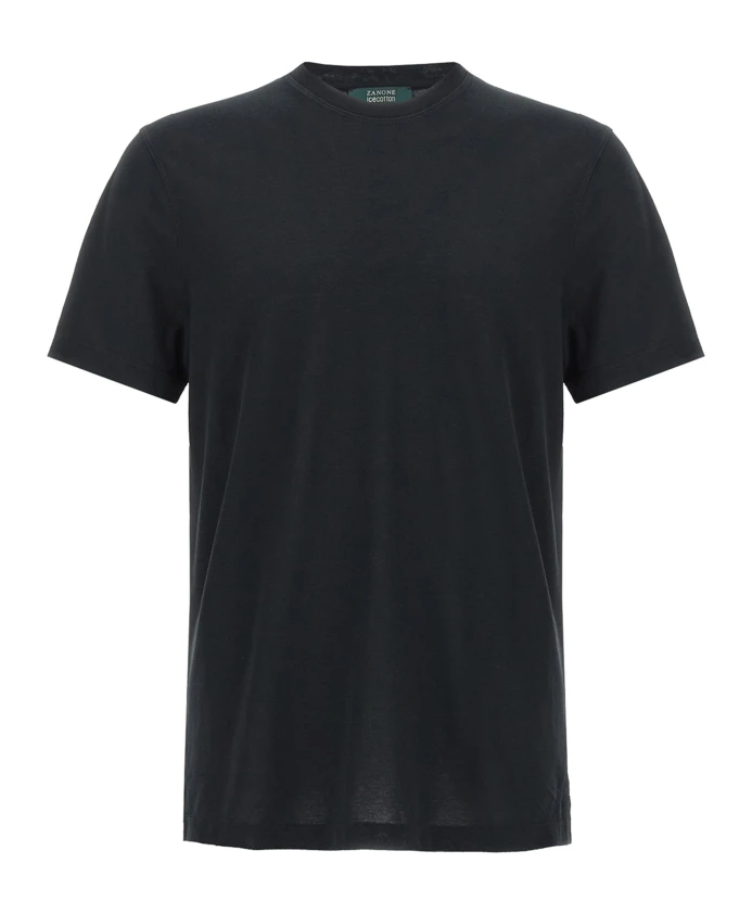 

Футболка из ледяного хлопка Zanone, черный
