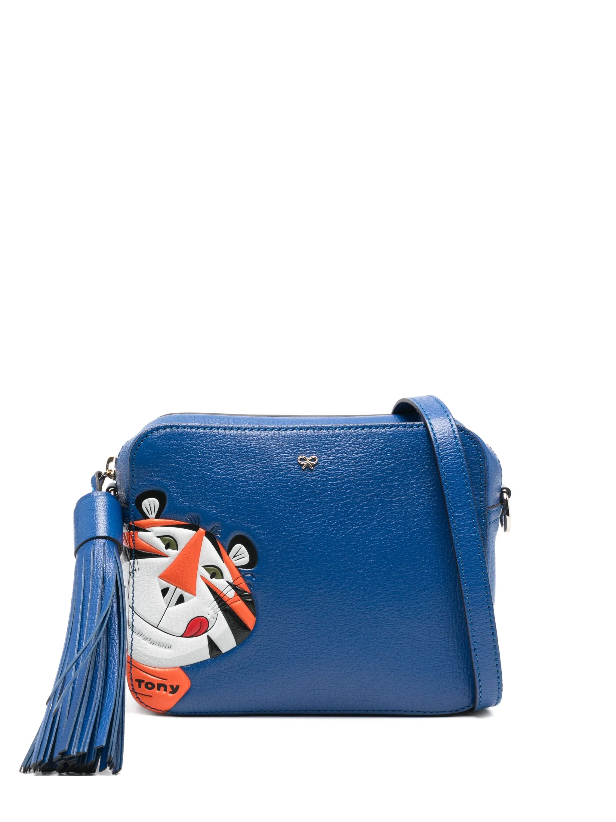 

Сумка через плечо с кисточками Anya Hindmarch, синий