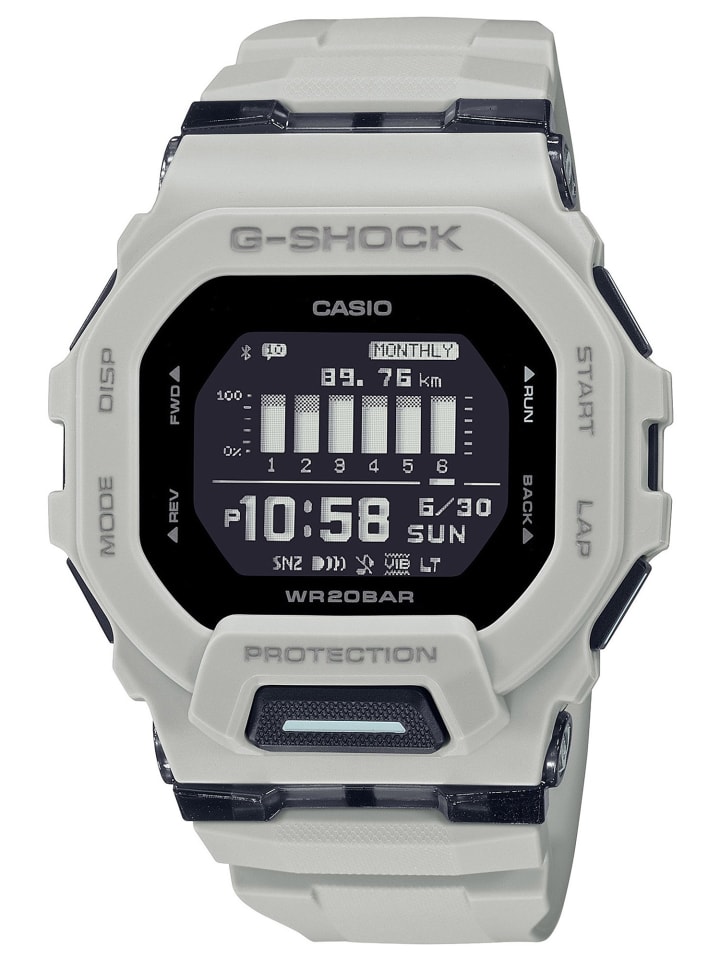 

Casio Цифровые часы G-Shock G-Squade с Bluetooth, бежевый, черный/антрацитовый