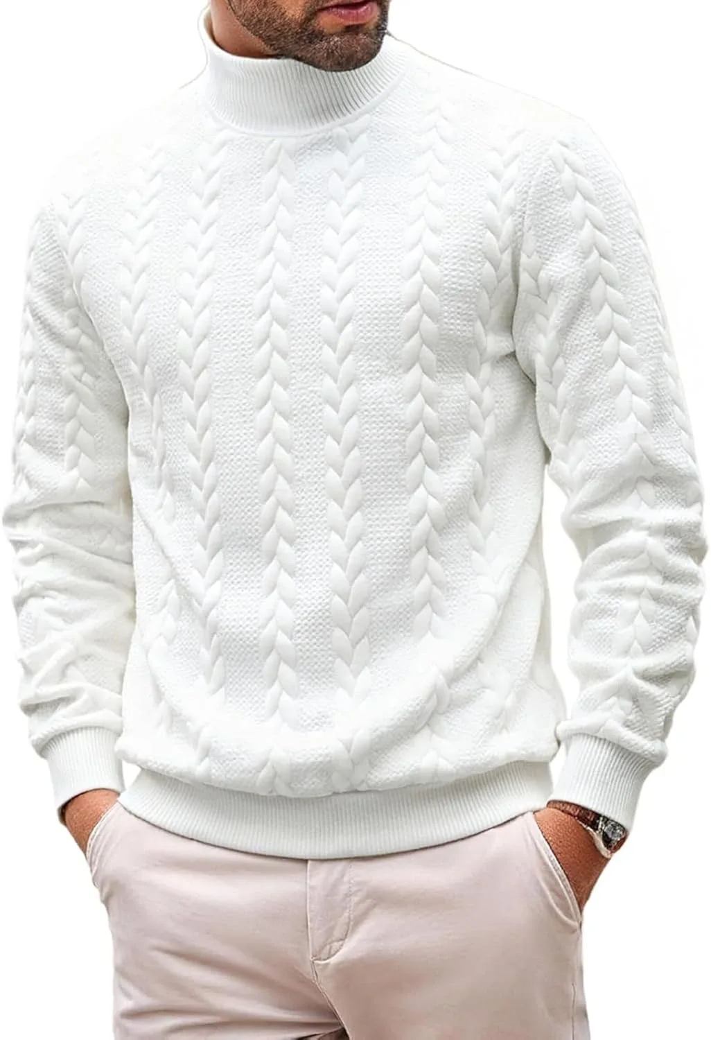 

Мужской свитер с высоким воротником