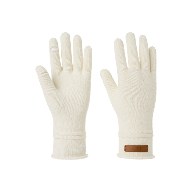 

Перчатки из 100% овечьей шерсти Women's ELLE, бежевый оранжевый белый