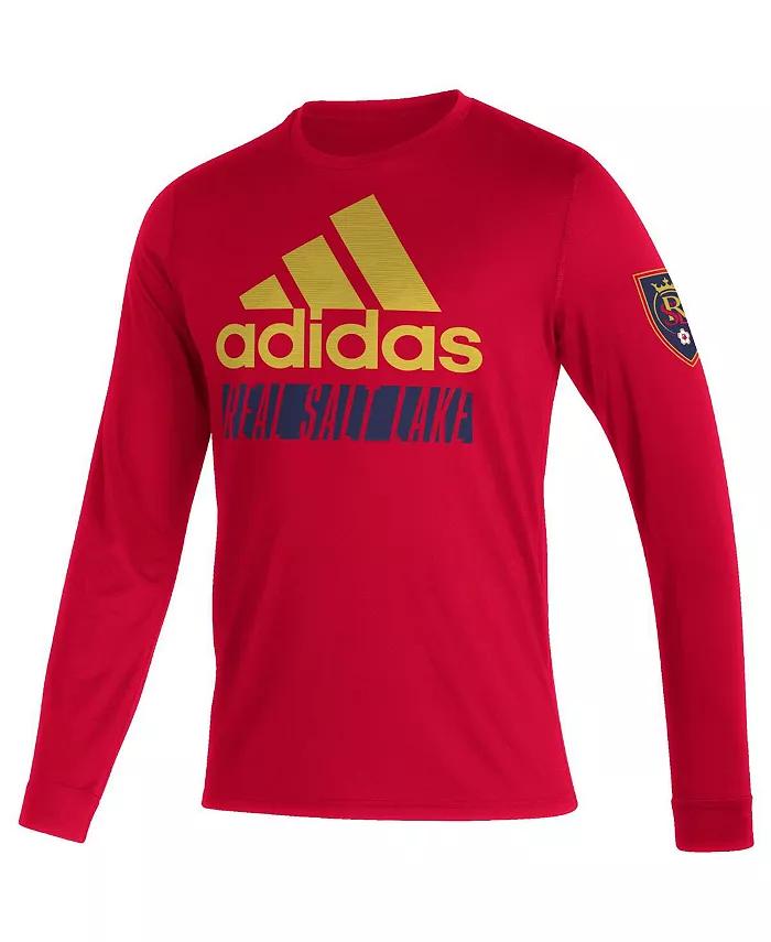 Мужская красная футболка Real Salt Lake Vintage Performance с длинным рукавом adidas — фото 2