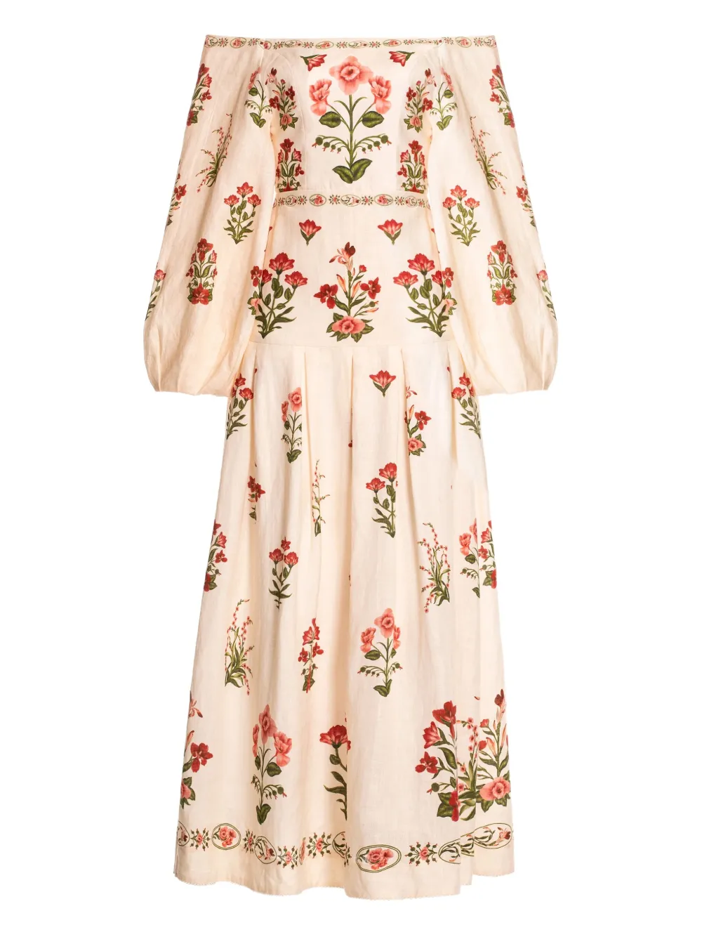 

Платье Senlis Canna с открытыми плечами и цветочным принтом AGUA BY AGUA BENDITA, белый