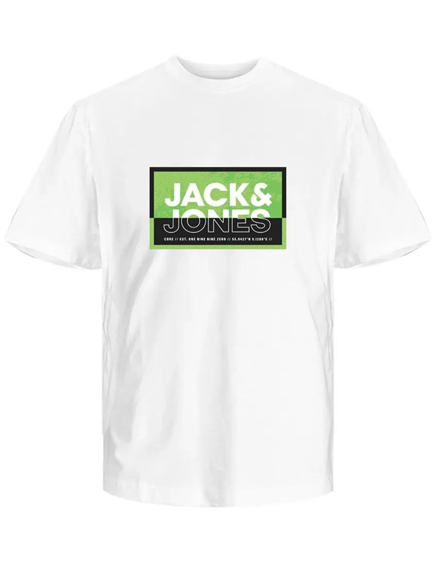 

Футболка Jack & Jones "JCOLOGAN SUMMER PRINT TEE CREW NECK FST", белый