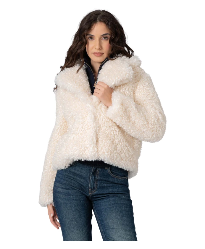 

Короткая зимняя куртка из искусственного меха Kocca, белый