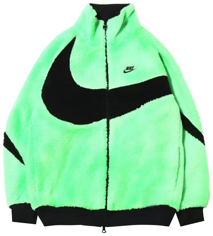 

Куртка Nike Women's Big Swoosh Reversible Boa Jacket (Asia Sizing) 'Neon Green', зеленый