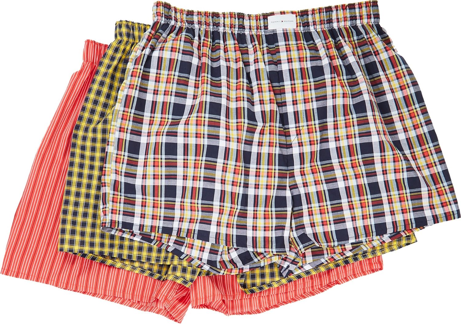 

Комплект из 3 тканых боксеров Tommy Hilfiger, Red Plaid/Tommy Hilfiger Logo Print/Blue Plaid