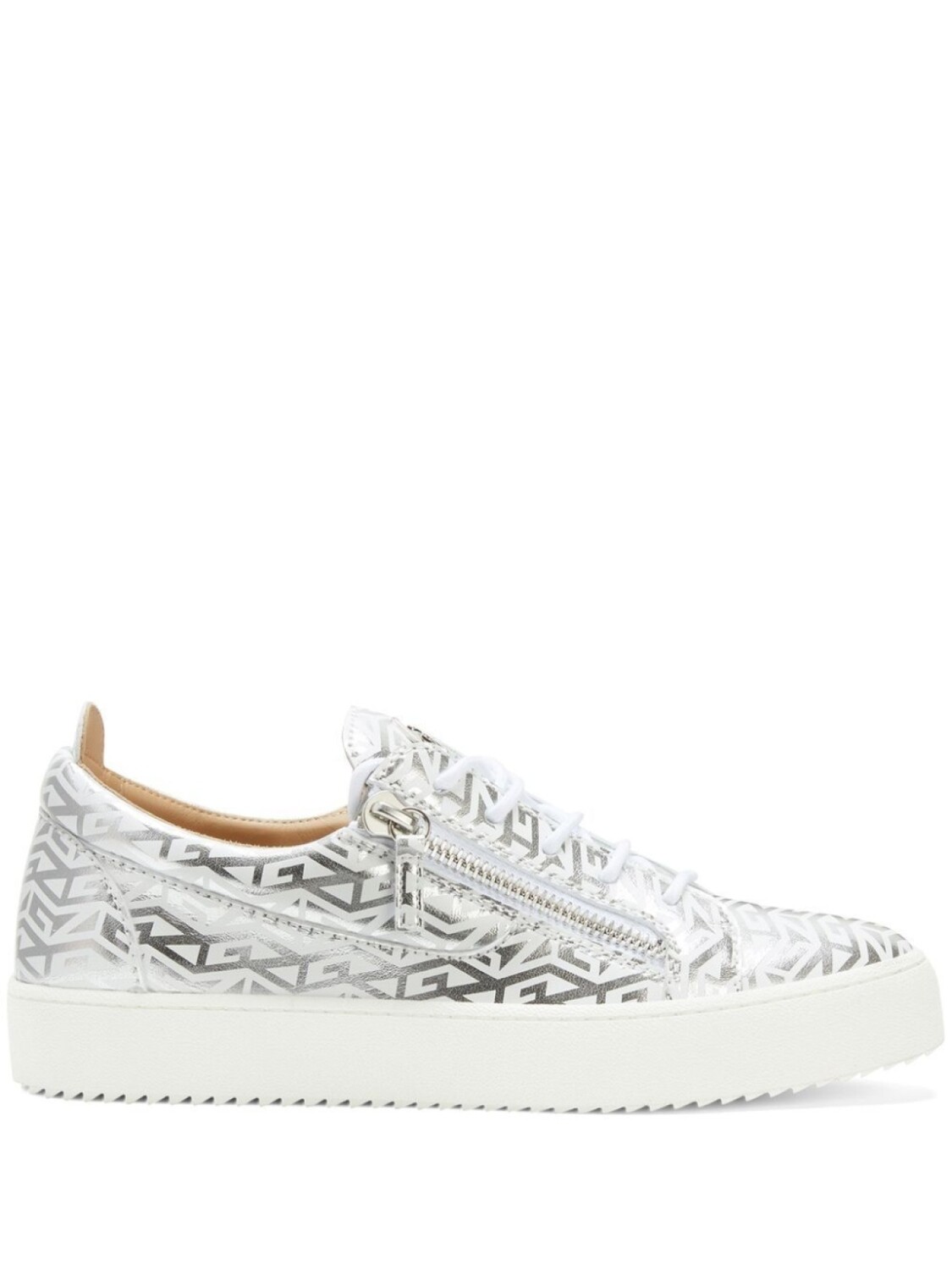 

Giuseppe Zanotti кеды Gail с монограммой, серебристый