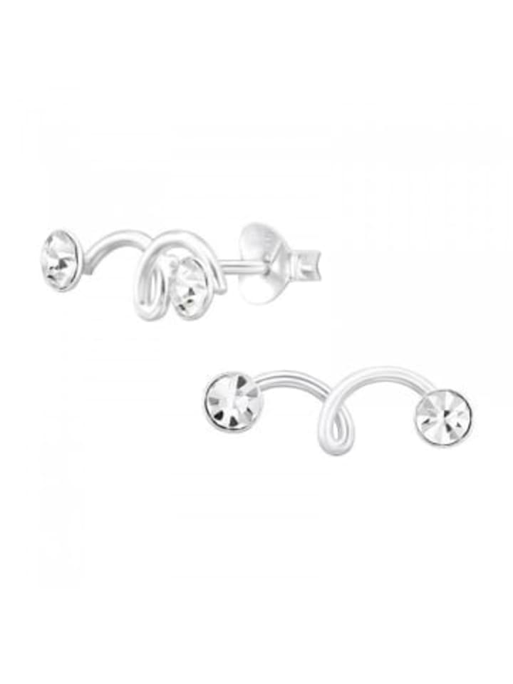 

Alexander York Серьги-гвоздики CLIMBER CRYSTAL из серебра 925 пробы, комплект из 2 штук