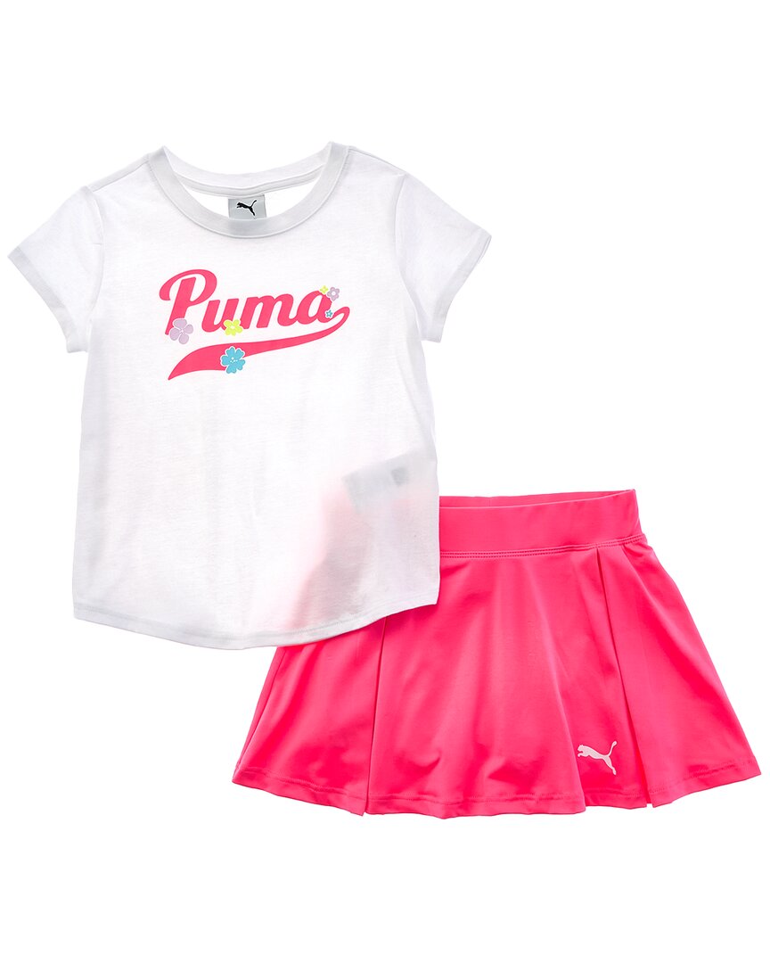 

Комплект из 2 предметов: футболка и юбка-шорты PUMA Puma, белый