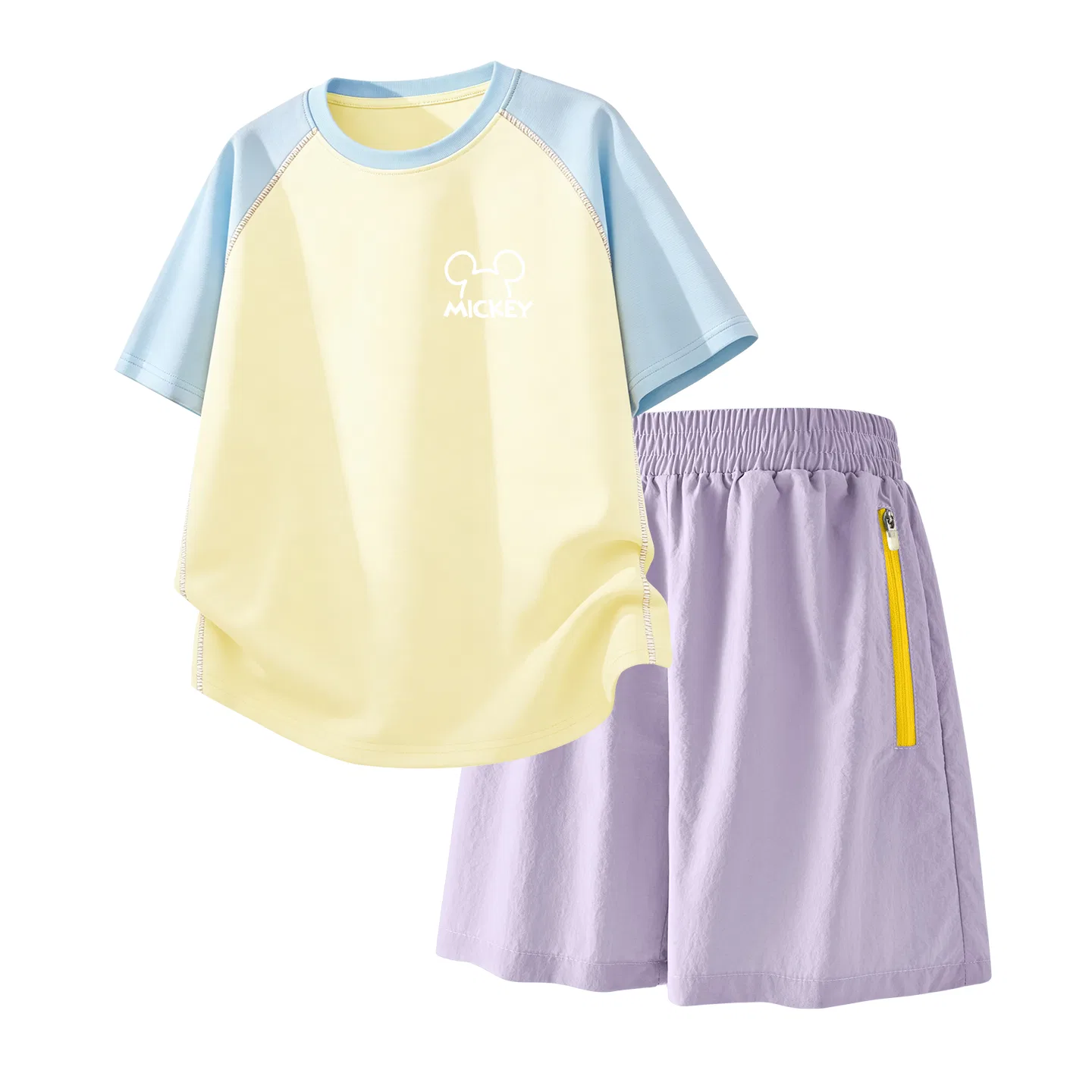 Детский спортивный костюм Casual Sportswear 2 Piece Set Disney, Thick Board Di Line K Snow White+Solid Color Taro Paste Purple