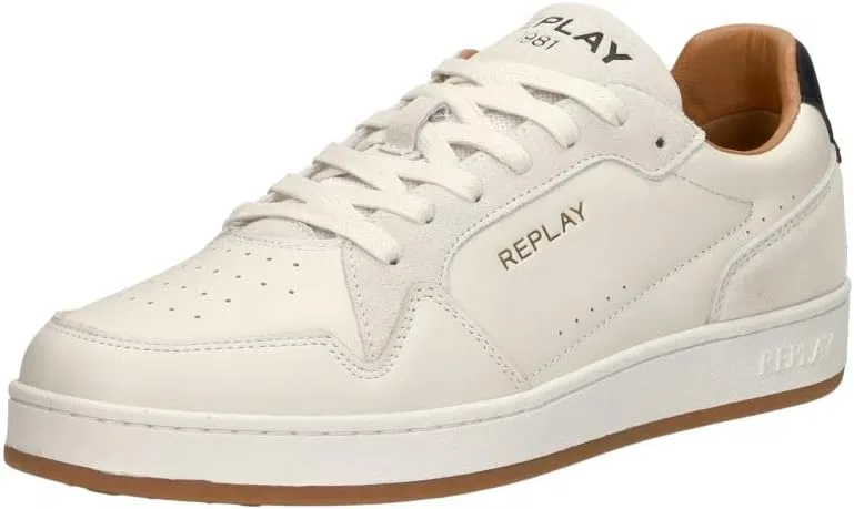 Кроссовки Replay Herren Smash Fine Sneaker, 113 Off Wht Brown — фото 2