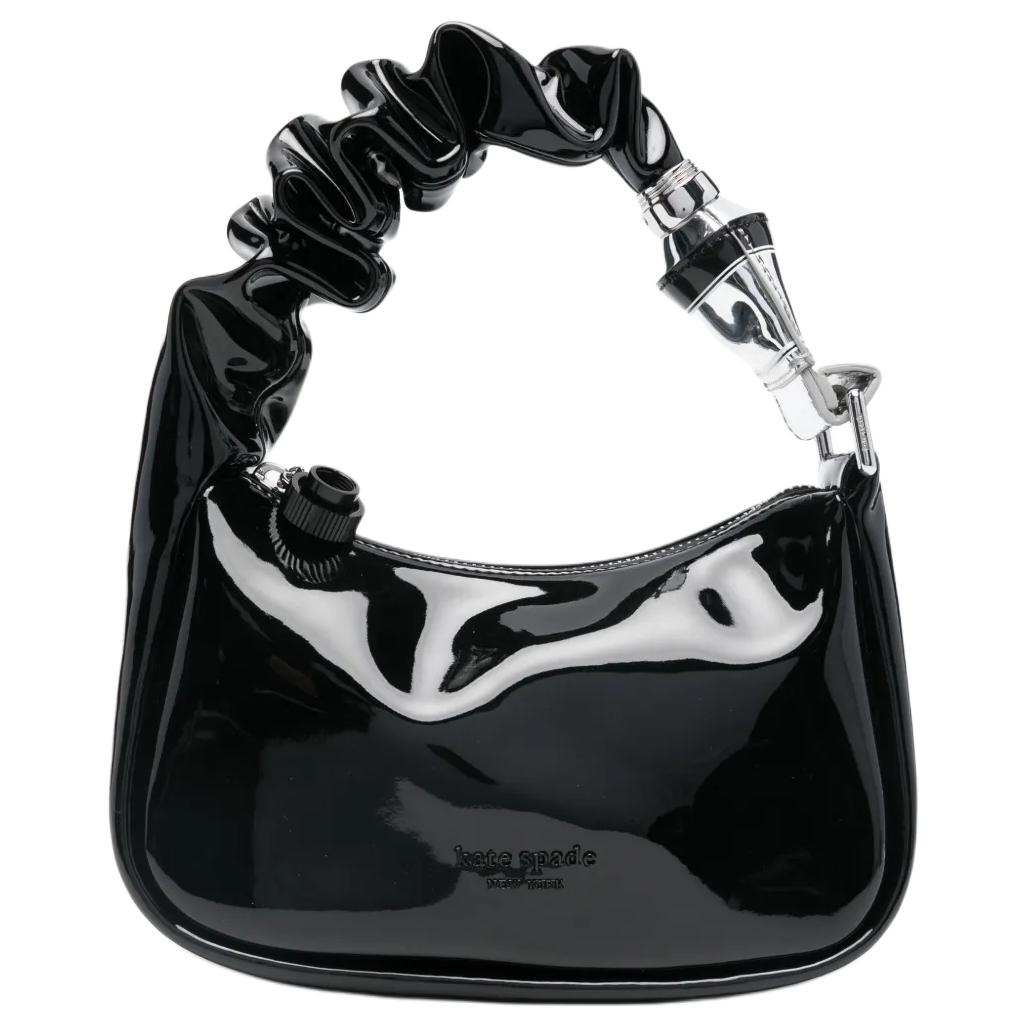 

Kate Spade Мини-сумка из лакированной кожи теленка женская черная