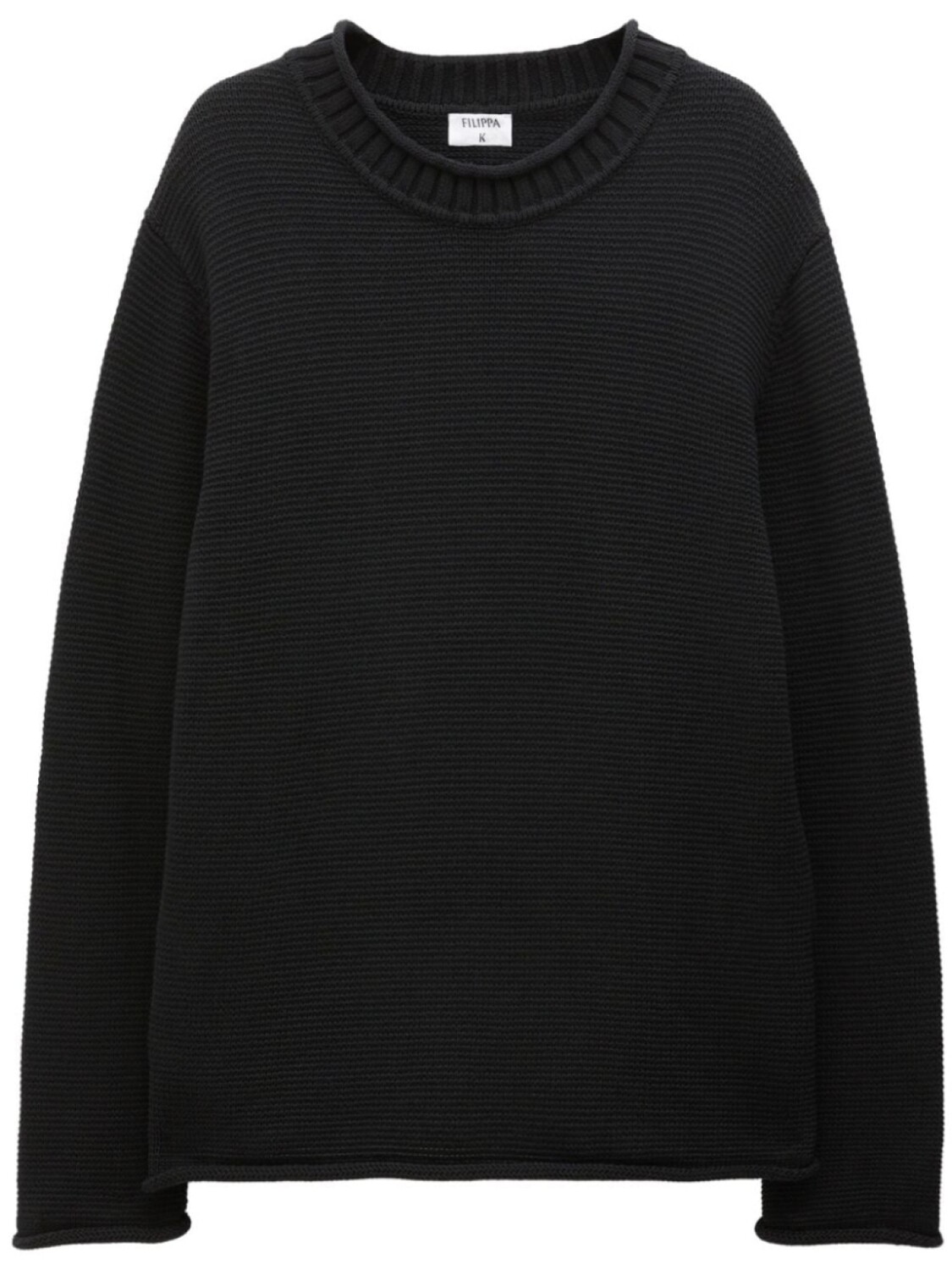 

Filippa K джемпер с круглым вырезом и подворотом, черный