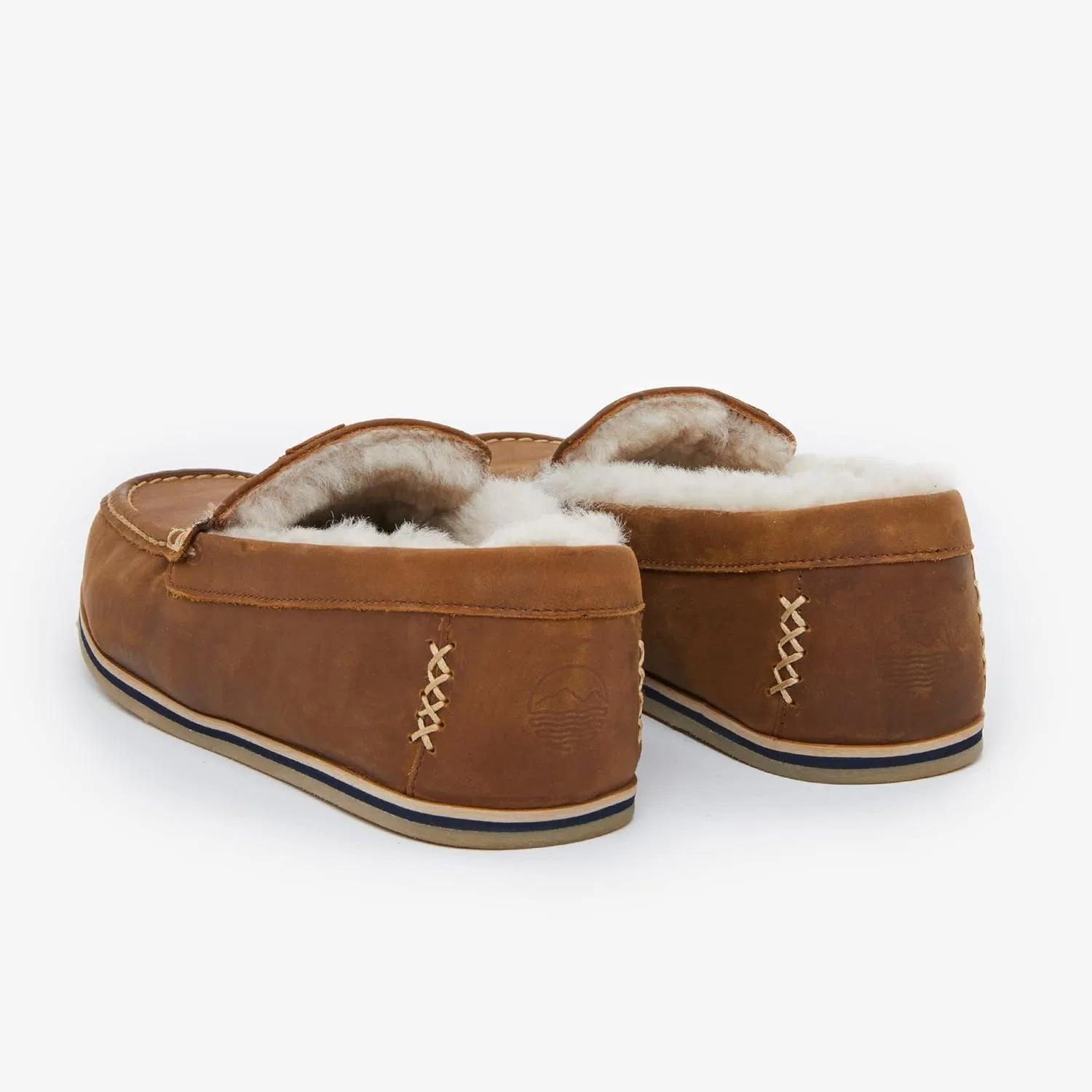 Мужские домашние тапочки из натуральной кожи с овчиной, Hari Mari, Каштан — фото 4