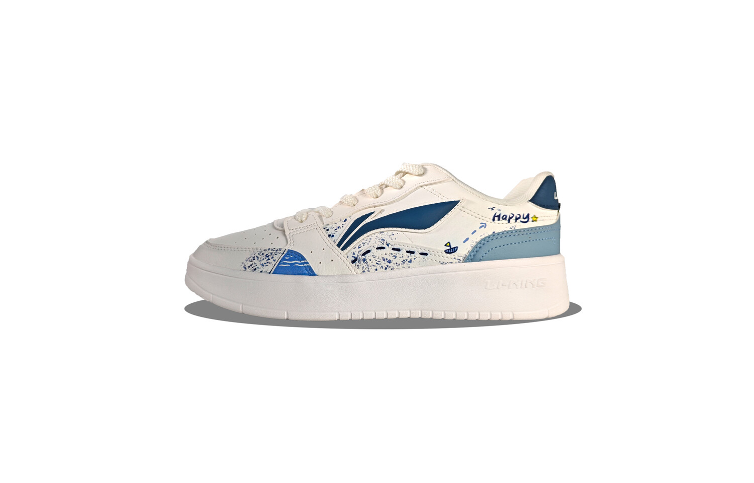 

Кроссовки LINING Acer Truncatum Skateboarding Shoes Men Low-top Blue, белый