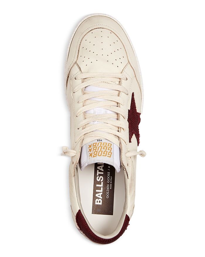 Мужские низкие кеды Golden Goose Ball Star, слоновая кость/кремовый — фото 2